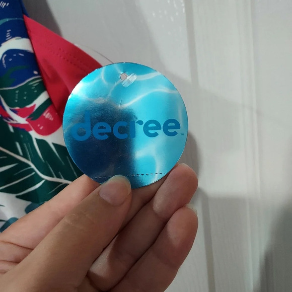 NWT Decree Multi-colored Tropical Pattern Pull On Tank Binkini Top in Size 0X - Picture 4 of 11